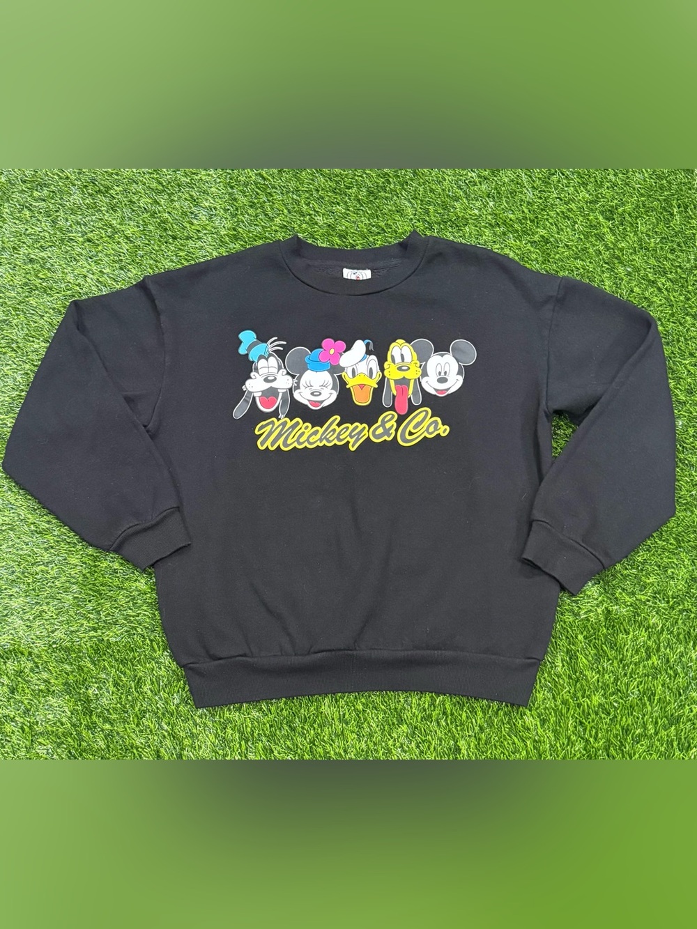Disney Parks Retro "Mickey & Co." Mickey and Friends Character Crewneck Sweatsht